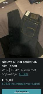 Nieuwe G-Star scuter 3D slim Tapert, Ophalen of Verzenden, Zo goed als nieuw, Blauw, W32 (confectie 46) of kleiner