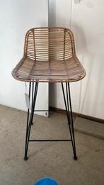 HKliving Rattan barkruk H65 naturel, 1 kruk, Ophalen, Zo goed als nieuw, 60 tot 90 cm