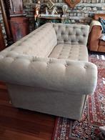 Chesterfield  bank stof  groengrijs, Ophalen of Verzenden