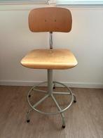 ATELIERSTOEL / ATELIERKRUK / KRUK, VINTAGE, HOUT, DRAAIBAAR, Huis en Inrichting, Bureaustoelen, Ophalen, Zo goed als nieuw, Bureaukruk