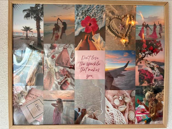 Zomers moodboard, Antiek en Kunst, Kunst | Schilderijen | Abstract, Ophalen of Verzenden