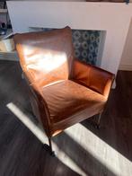 Cognac leren stoelen, Huis en Inrichting, Stoelen, Ophalen, Zo goed als nieuw, Bruin