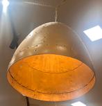 Industriele Hanglamp Metaal goudkleur 3x, Ophalen, Zo goed als nieuw, Metaal, 50 tot 75 cm