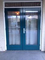 Dubbele tuindeuren, Doe-het-zelf en Verbouw, Ophalen, 120 cm of meer, 200 tot 215 cm, Glas