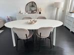 Ovale IKEA Eettafel + 4 Stoelen, Huis en Inrichting, Tafels | Eettafels, Kunststof, Gebruikt, 150 tot 200 cm, Vier personen