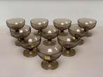 Luminarc France smoke coupe glazen 10x, Antiek en Kunst, Antiek | Glas en Kristal, Ophalen of Verzenden