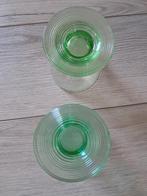2 Antieke Lichtgroene Roemers - 19e Eeuw, Antiek en Kunst, Antiek | Glas en Kristal, Ophalen