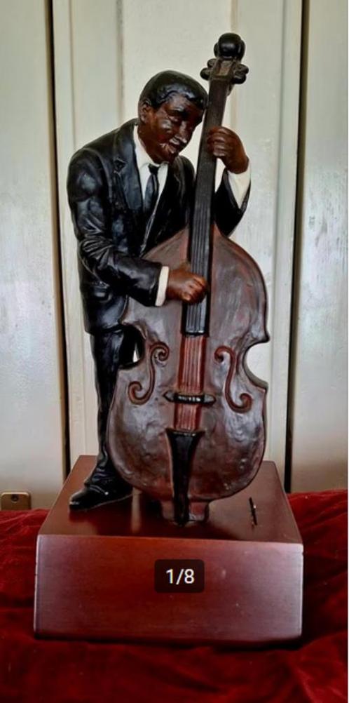 Sankyo muziekdoos – ingelegd hout, handbeschilderd – zeld, Antiek en Kunst, Curiosa en Brocante, Ophalen of Verzenden