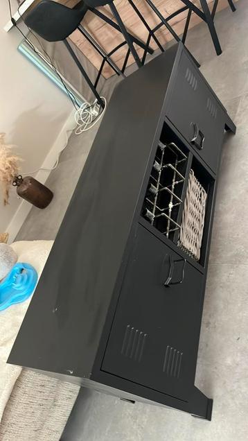 Tv meubel staal zwart