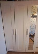 Kinder kledingkast wit, met spiegel, 118cm breed, 190cm hoog, Huis en Inrichting, Ophalen, Gebruikt, 150 tot 200 cm, 150 tot 200 cm
