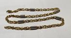 Gouden Ketting Monte Carlo Schakel Bicolor Draaislot 14 KRT, Sieraden, Tassen en Uiterlijk, Kettingen, Ophalen of Verzenden, Zo goed als nieuw