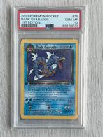 PSA 10 Dark Gyarados 1st Edition #25 - Pokémon Rocket, Ophalen, Zo goed als nieuw, Losse kaart, Foil