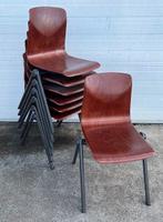 7 stuks Pagholz galvanitas S22 look school stoel vintage, Ophalen, Bruin, Zo goed als nieuw, Vijf, Zes of meer stoelen