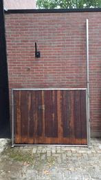 Houten Schot met RVS Frame, Doe-het-zelf en Verbouw, Hout en Planken, Ophalen, Gebruikt