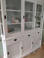 buffetkast landelijk met facetglas erin, Gebruikt, 200 cm of meer, Ophalen of Verzenden, Glas