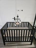 Europe Baby Tweelingbox Casper Zwart incl. Jollein boxkleed, Ophalen, Zo goed als nieuw, Rechthoekig, In hoogte verstelbaar