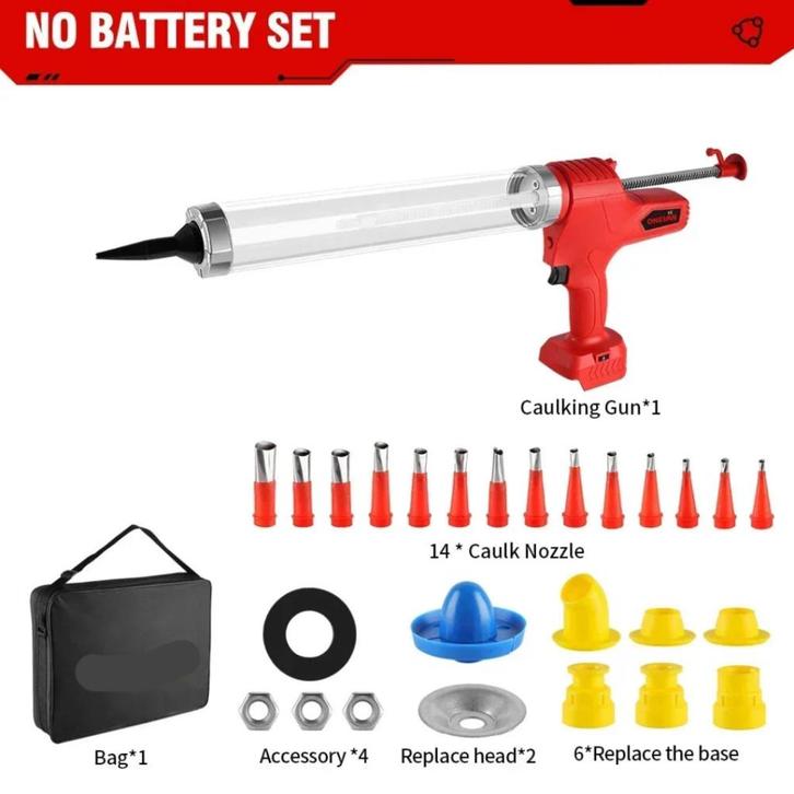 Kitpistool - Kit - Elektrische Kitspuit - Accu Kitspuit, Doe-het-zelf en Verbouw, Schildersmaterialen, Nieuw, Overige typen, Verzenden