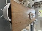 Massief eiken houten tafel, Huis en Inrichting, Tafels | Eettafels, Rechthoekig, Eikenhout, Zo goed als nieuw, Ophalen