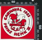 Sticker: Prins Henk III - Carnaval 1983, Verzamelen, Stickers, Ophalen of Verzenden