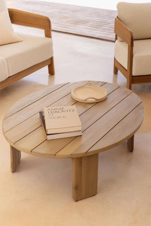 Nieuw in de doos | Uleno ovale salontafel van acaciahout, Tuin en Terras, Tuintafels, Nieuw, Ovaal, Hout, Ophalen of Verzenden