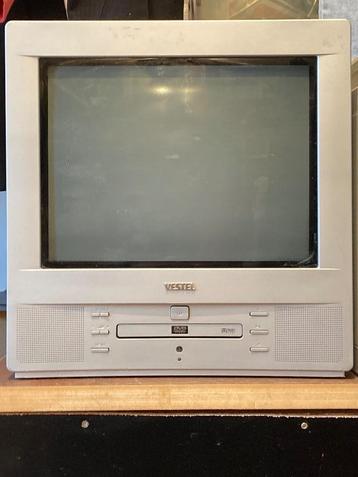 Oud type TV met ingebouwde DVD speler beschikbaar voor biedingen