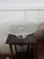 Glazen taartschaal met ruitpatroon, Ophalen of Verzenden, Nieuw, Glas, Overige stijlen