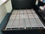 Zwart Ikea Malm bed. Afleveren mogelijk, Ophalen of Verzenden, Gebruikt, Tweepersoons
