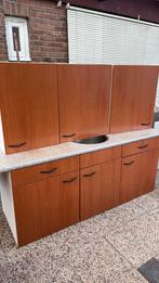 Keukenblok 170 cm met bovenkasten, Huis en Inrichting, Ophalen of Verzenden, Gebruikt, Wit, Enkelwandige keuken