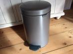 Brabantia vuilnis emmer mat grijs, Ophalen, Zo goed als nieuw, Met pedaal, 50 tot 75 cm