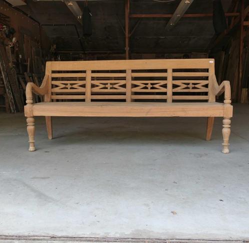 Tuinbank RQ12 Teak hout stationsbank Ibiza bank tuin terras, Antiek en Kunst, Antiek | Meubels | Stoelen en Banken, Ophalen of Verzenden
