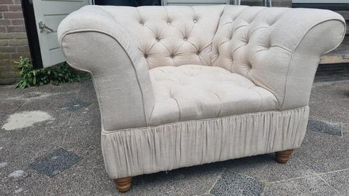 Riviera Maison 1-2 persoons fauteuil landelijk, crème kleur, Huis en Inrichting, Banken | Sofa's en Chaises Longues, Gebruikt