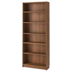 Billy boekenkast bruin met glazen deurtjes, Ophalen, Gebruikt, 50 tot 100 cm, 150 tot 200 cm