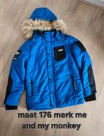 Winterjas blauw merk me and my monkey maat 176, Ophalen of Verzenden, Zo goed als nieuw, Me and my monkey, Jongen