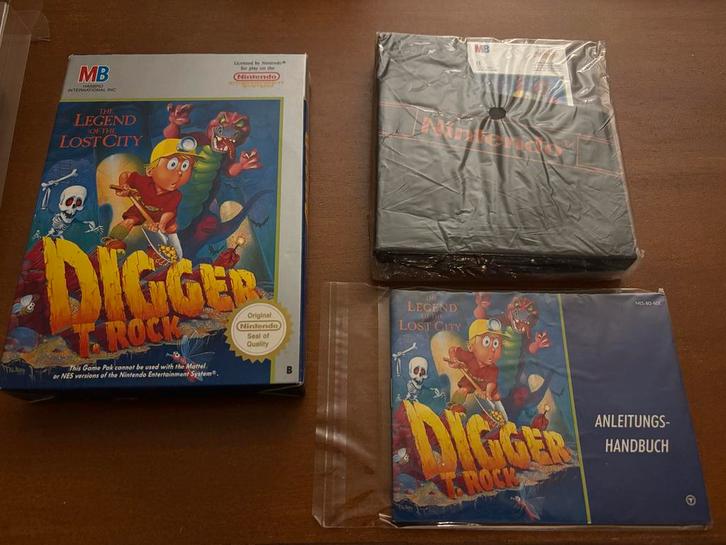 Digger T. Rock NES - Compleet in Doos!, Spelcomputers en Games, Games | Nintendo NES, Zo goed als nieuw, Platform, 1 speler, Vanaf 7 jaar
