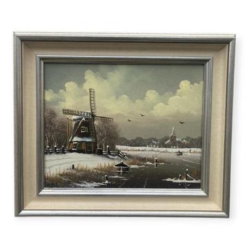Winterlandschap | Klassiek Schilderij beschikbaar voor biedingen
