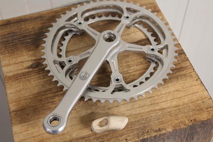 *zeldzaam* Campagnolo triple Super Record re. crank 170 mm, Fietsen en Brommers, Fietsonderdelen, Zo goed als nieuw, Racefiets