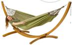 Hangmat merk Luilak met houten standaard 300, Ophalen, Zo goed als nieuw, Met standaard, Eenpersoons