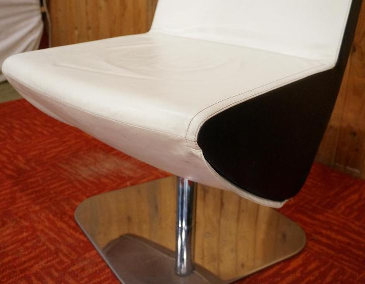 Retro Designstoel Vintage Swivel Tonon chair Fauteuil Design, Huis en Inrichting, Fauteuils, Gebruikt, Leer, Metaal, 50 tot 75 cm