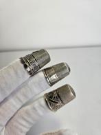 3 Zilveren Vingerhoedjes - Handwerk Accessoires, Ophalen of Verzenden, Gebruikt, Overige typen