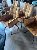 4 eetkamerstoelen, Huis en Inrichting, Stoelen, Ophalen, Gebruikt, Overige kleuren, Metaal