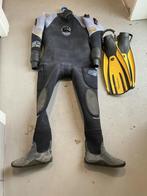 Bare CD4 droogpak incl 200 grams onderpak en vinnen., Watersport en Boten, Duiken, Ophalen of Verzenden, Gebruikt, Duikpak