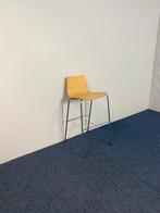 10 x Barkruk, hout, chroom frame, zithoogte 74 cm., Ophalen, Met voetsteun, 60 tot 90 cm, Metaal