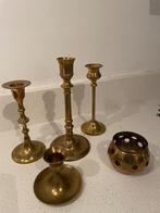 Collectie koperen kaarsenhouders / kandelaar (geen set), Antiek en Kunst, Antiek | Koper en Brons, Ophalen of Verzenden, Koper