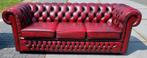 Chesterfield bank Engels antiek rood + BEZORGING GRATIS, Chesterfield, Ophalen of Verzenden, Zo goed als nieuw, Rechte bank