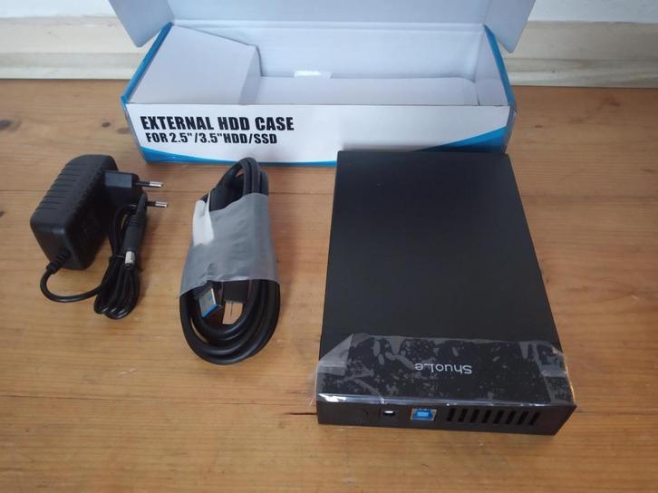 Nieuwe externe HDD Case USB 3.0 met 1 TB HDD opslag in doos, Computers en Software, Harde schijven, Nieuw, Desktop, Extern, HDD