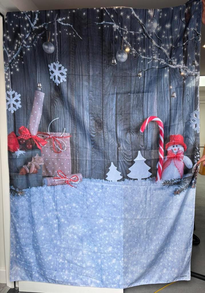 Achtergronddoek fotografie studio achtergrond doek kerst, Audio, Tv en Foto, Fotografie | Fotostudio en Toebehoren, Zo goed als nieuw