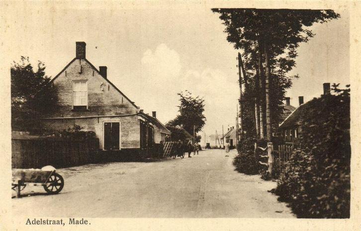 Adelstraat, Made. - kruiwagen - ongelopen, Verzamelen, Ansichtkaarten | Nederland, Ongelopen, Noord-Brabant, Voor 1920, Ophalen of Verzenden