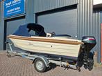 NIEUWSTAAT! Wato 490 + Suzuki 15PK *NIEUWE BUISKAP*, 10 tot 30 pk, Ophalen of Verzenden, Zo goed als nieuw, 3 tot 6 meter
