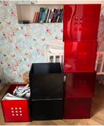 8x diverse kleuren Lekman bakken manden kallax Ikea ZGAN!, Huis en Inrichting, Ophalen, Kunststof, Mand, Vierkant