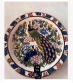 Keramiek wandbord hand-made Grieks Pauw, 18,5 cm, Ophalen of Verzenden